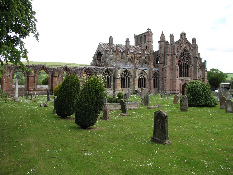melrose abbey.jpg - Het echte startpunt van de wandeling, Melrose abbey.